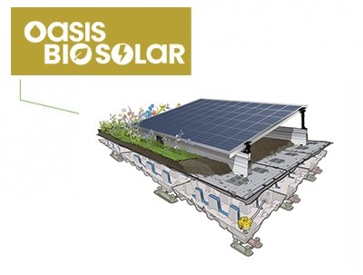 Oasis Biosolar : la toiture Hydroactive Biosolaire